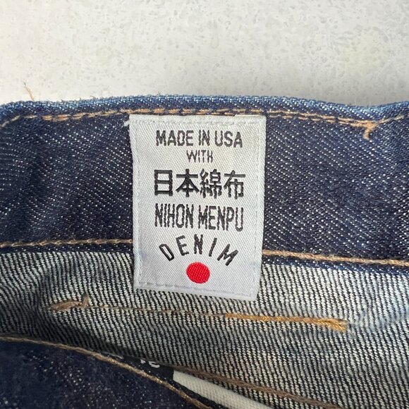 Rouge Territory Selvedge Jean Men Measured 33x30 Skinny Dark Blue 6 Pocket Denim - Picture 6 of 16